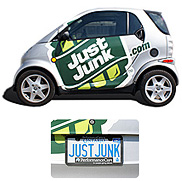 Just Junk car and license plate
